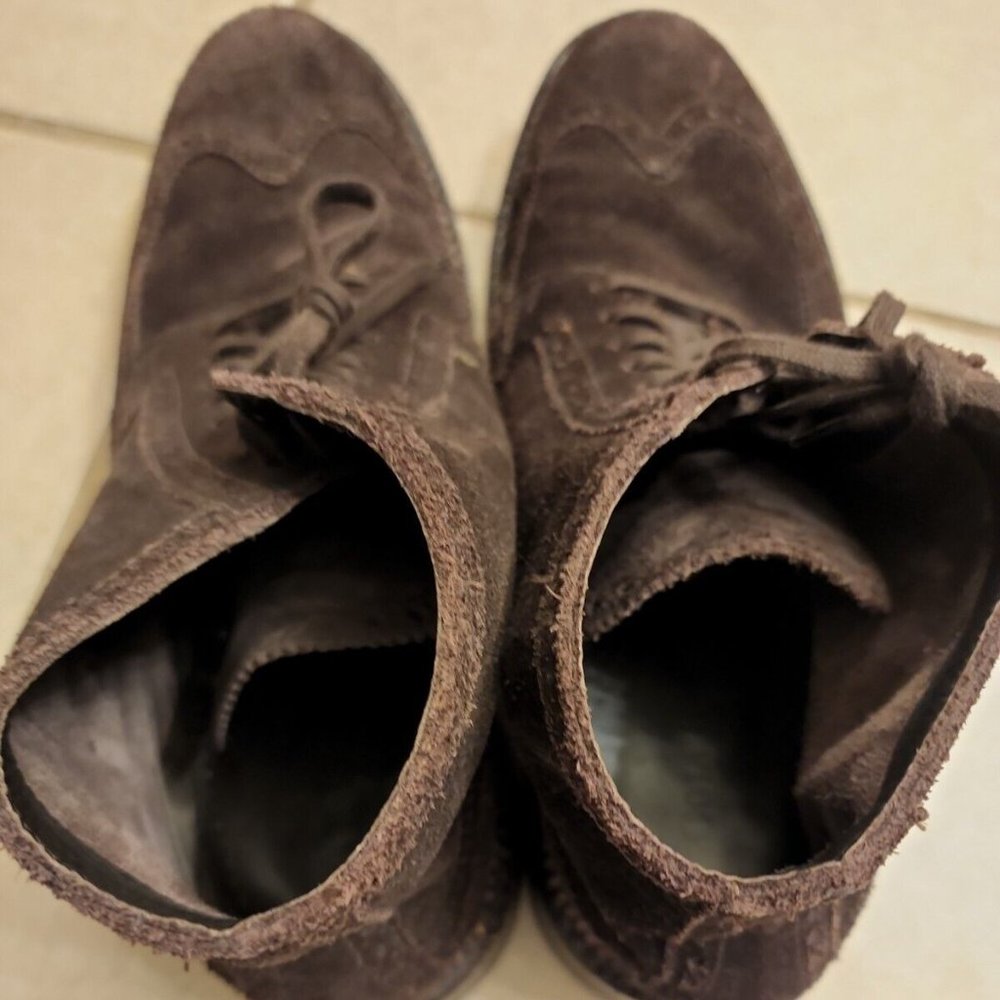Cole Haan Brown Suede Wingtip Boots size 9.5